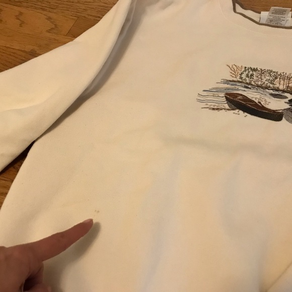 Vintage boat sweatshirt cream size L - Picture 8 of 15